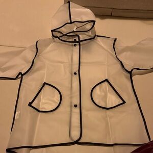 Kids Clear Hooded Raincoat-Never Worn